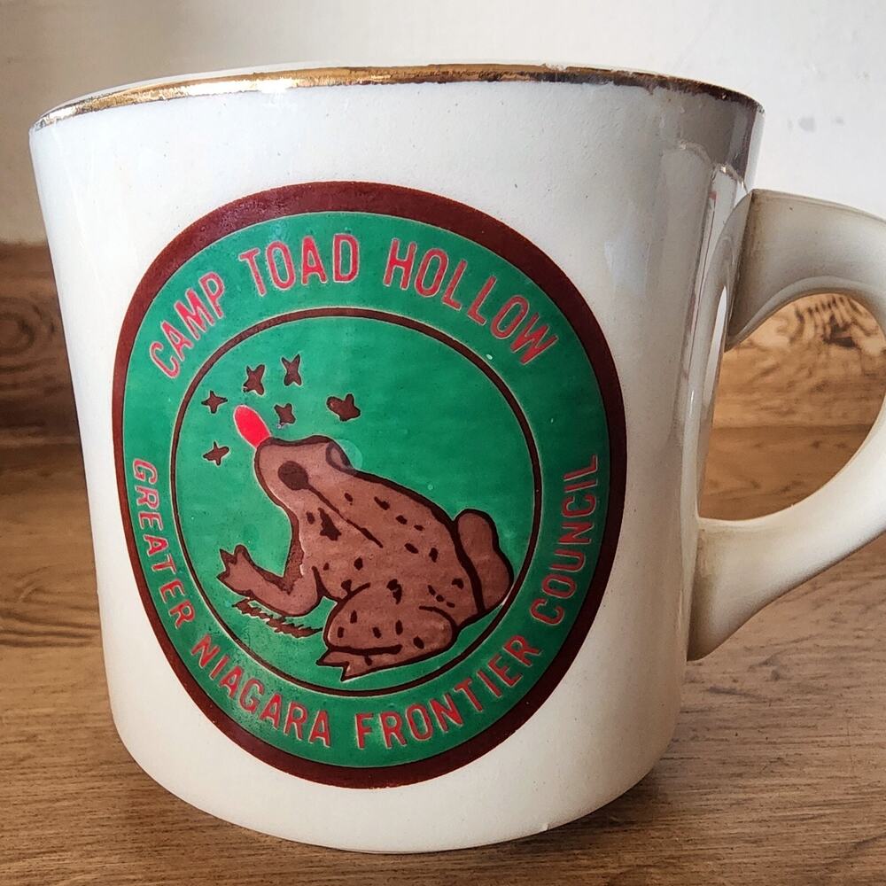 Boy Scouts Mug Cup BSA Camp Toad Hollow Greater Niagara Frontier Council VTG